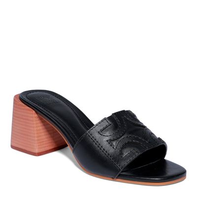 Sandália Mule Couro Preto