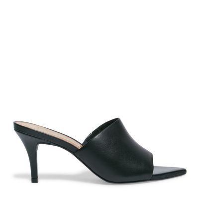 Sandália Mule Couro Preto