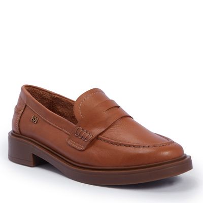 Mocassim Couro Caramelo