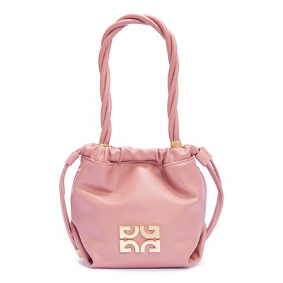 Bolsa Bucket Rosa Matte Duas Alças