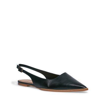 Sapatilha Slingback Couro Preto