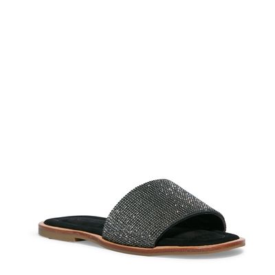 Rasteira Slide Nobuck Preto