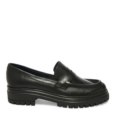 Mocassim tratorado couro preto