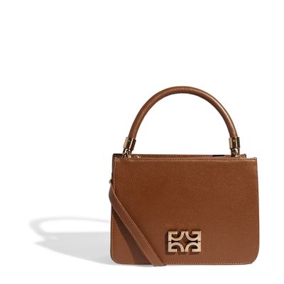 Bolsa Satchel Couro Floater Caramelo