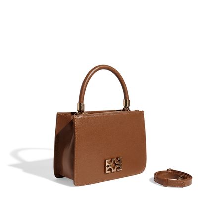 Bolsa Satchel Couro Floater Caramelo