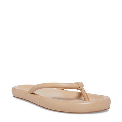 Flatform Tiras Couro Natural