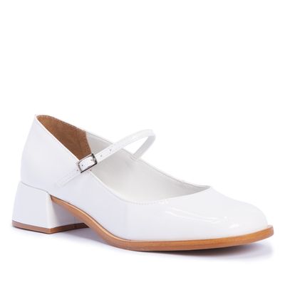 Scarpin Boneca Verniz Branco