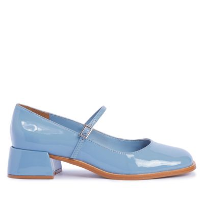 Scarpin Boneca Verniz Azul