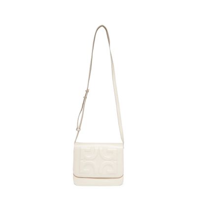 Bolsa Satchel Creme Alça Fina Transversal