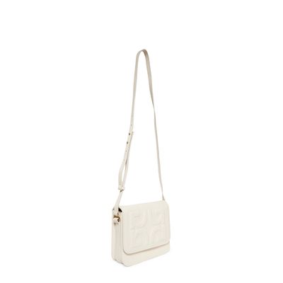 Bolsa Satchel Creme Alça Fina Transversal