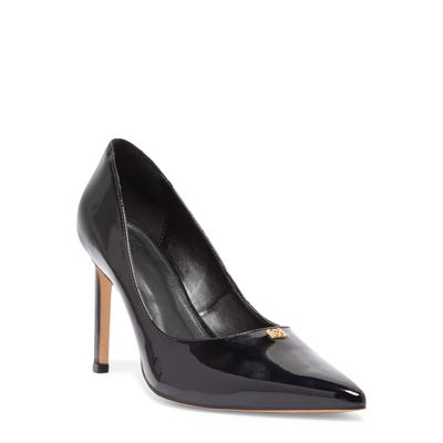 Scarpin bico fino verniz preto