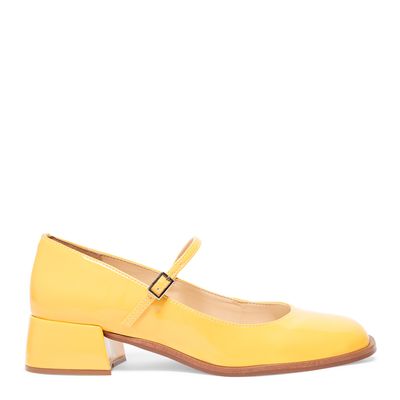 Scarpin Boneca Verniz Amarelo