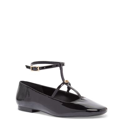 Sapatilha Boneca Bico Quadrado Verniz Preto