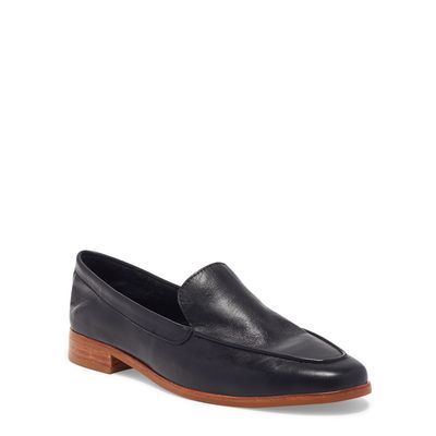 Mocassim Liso Couro Preto Bico Redondo