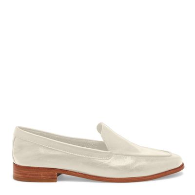 Mocassim Liso Couro Off White