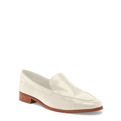 Mocassim Liso Couro Off White