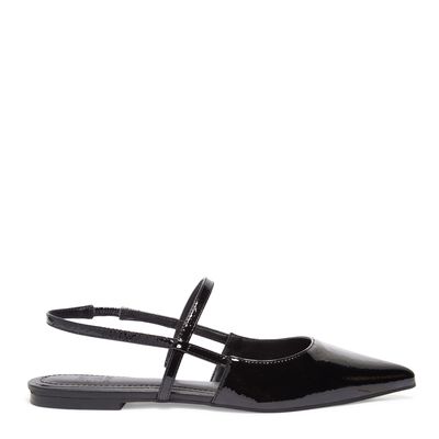 Sapatilha bico fino verniz preto