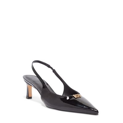 Scarpin slingback verniz preto