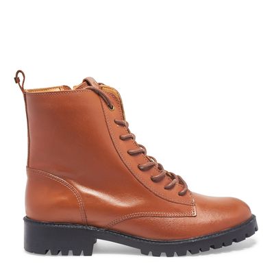 Bota Coturno Marrom Tratorada