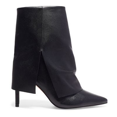 Bota Cano Médio Couro Preto