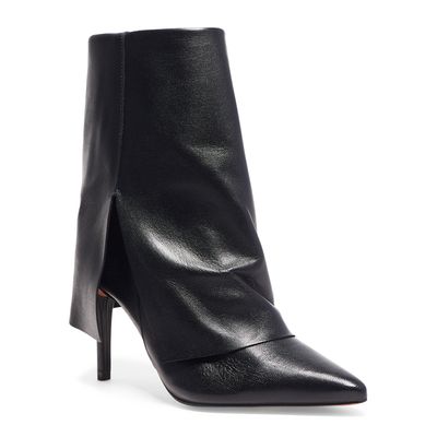 Bota Cano Médio Couro Preto