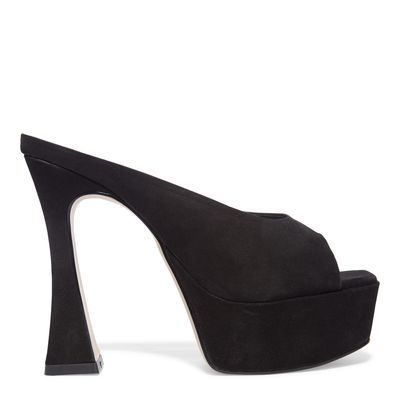 Mule plataforma nobuck preto