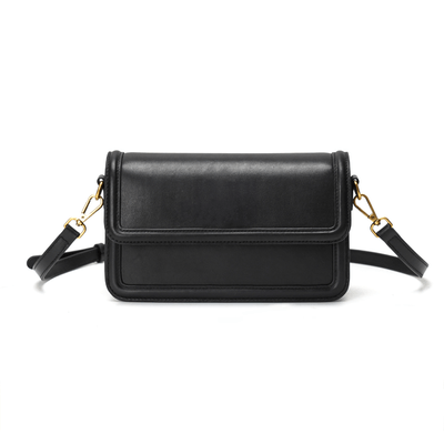 Bolsa Couro Alça de Ombro Preta