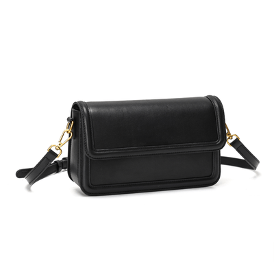 Bolsa Couro Alça de Ombro Preta
