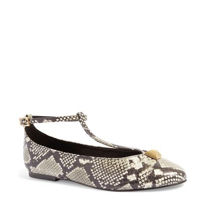 Sapatilha Flat Salomé Animal Print Cobra