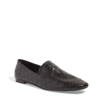 Mocassim Escama Preto Bico Redondo