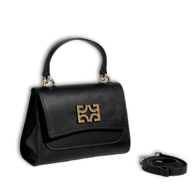 Bolsa Satchel Couro Floater Preto