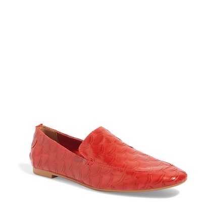 Mocassim Flat Escama Vermelho