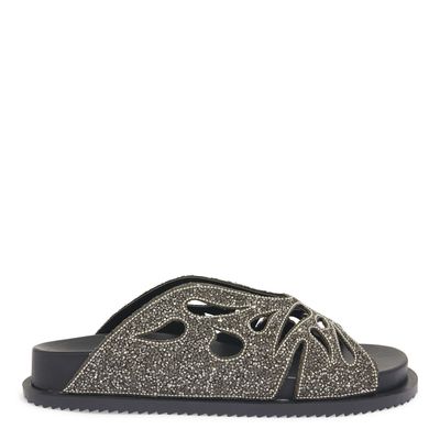 Papete Flatform Borboleta Preta Brilho