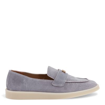 Mocassim Camurção Azul Jeans Bico Redondo