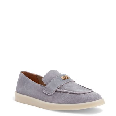 Mocassim Camurção Azul Jeans Bico Redondo