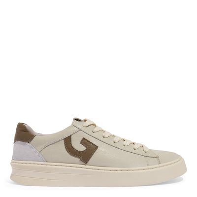 Tênis Masculino Couro Off White Seta Marrom