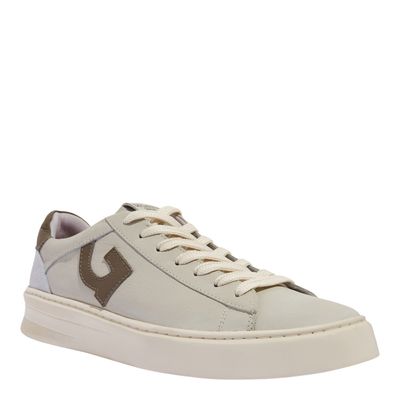 Tênis Masculino Couro Off White Seta Marrom