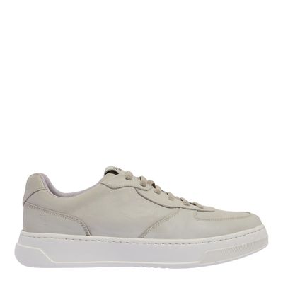 Tênis Masculino Recortes Couro Off White