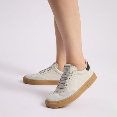 Tênis Camurça Couro Off White Preto