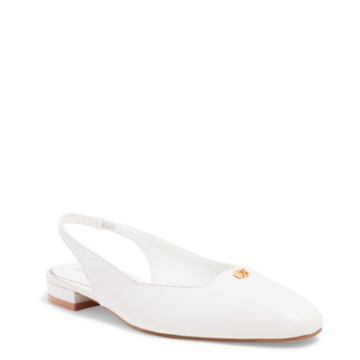 Sapatilha Slingback Couro Branco