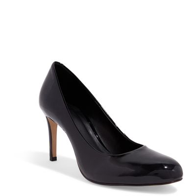 Scarpin Bico Redondo Verniz Preto