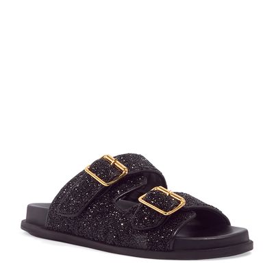 Papete Flatform Preta Brilho