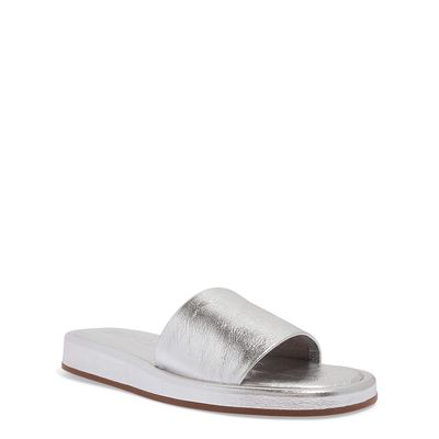Flatform Couro Metalizado Prata