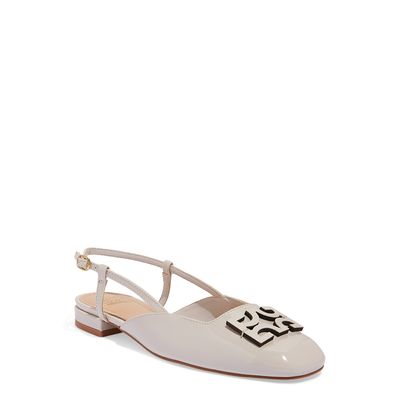 Sapatilha Slingback Verniz Off White