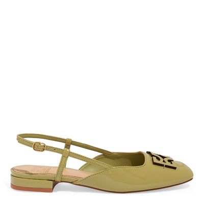 Sapatilha Slingback Verniz Verde