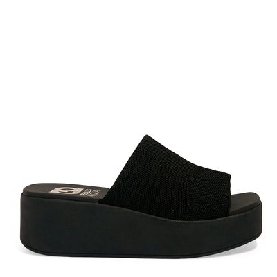 Tamanco Flatform Slide Borracha Preto