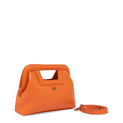 Bolsa Tiracolo Couro Laranja