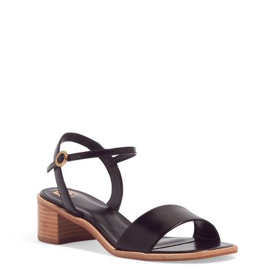 Sandália Baixa Couro Preto