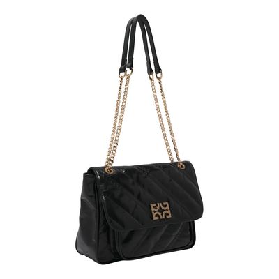 Bolsa Couro Matelassê Preta Alça De Ombro