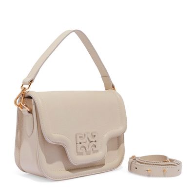 Bolsa Tiracolo Couro Off White